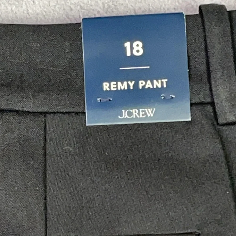 J.Crew Factory Remy Pants Womens 18 Black Crop Wide Leg Stretch Cotton Blend NWT